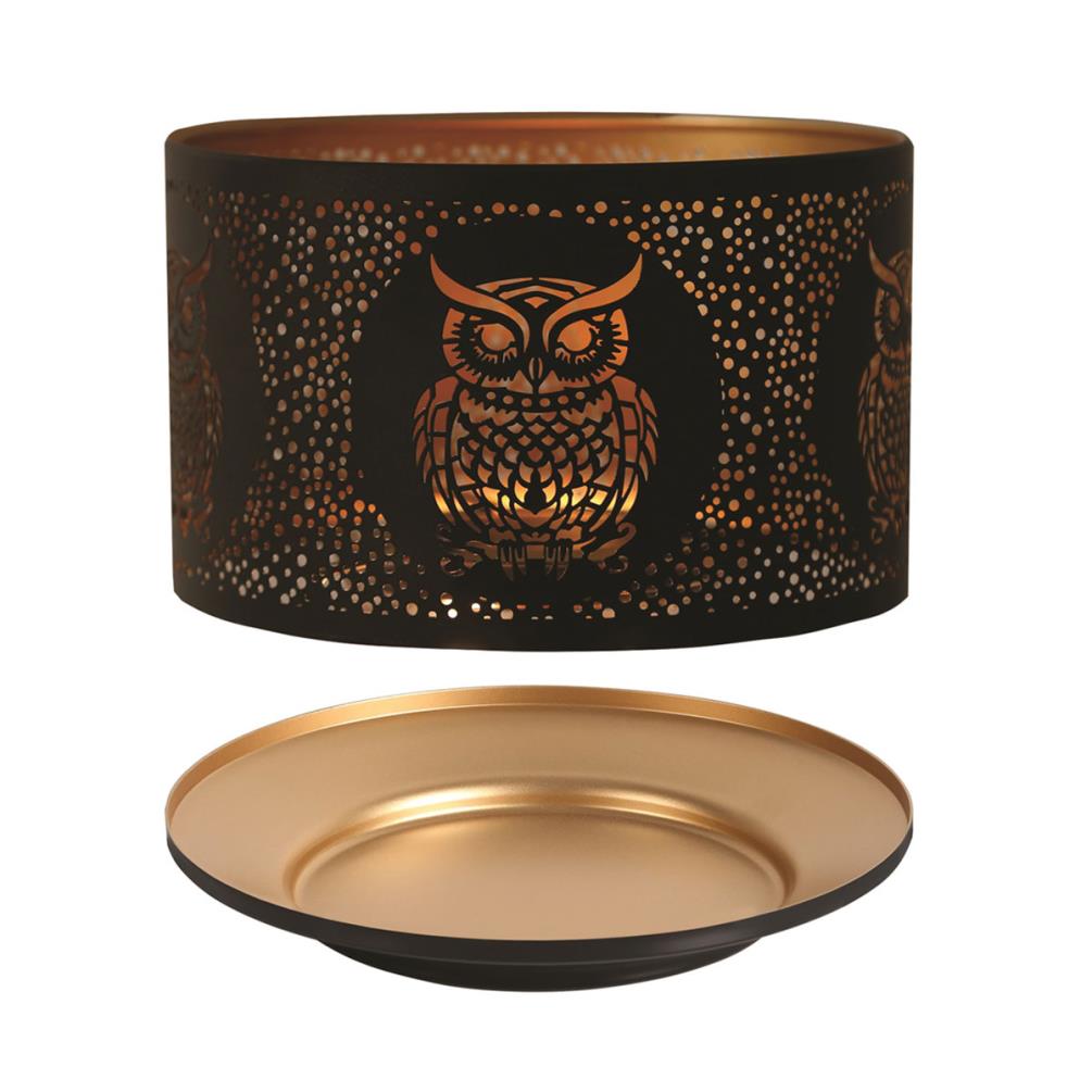 Aroma Silhouette Black & Gold Owl Shade & Tray £13.04